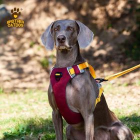 Pet chest sling Explosion-proof punch dog sling Dog leash dog rope pet supplies (Select: AN6-purple-S)